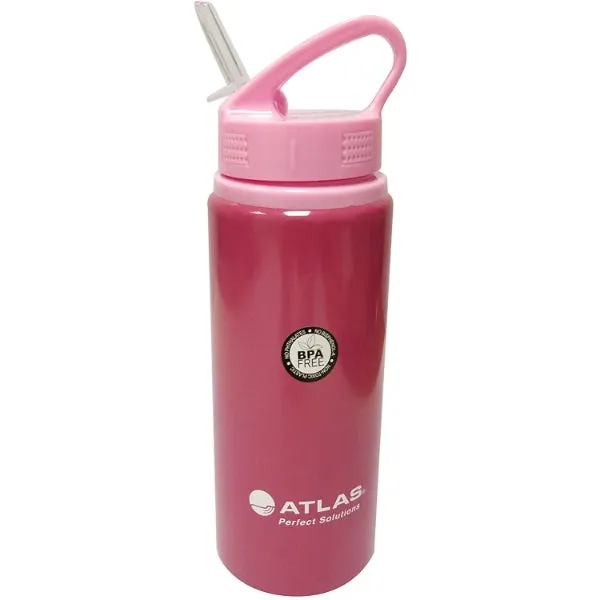 Atlas Water Bottle Sipper Aluminium 0.6 Liter Pink