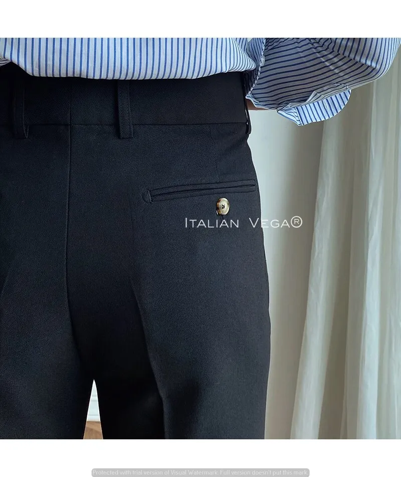 Black Signature Flap Formal Gurkha Pants by ITALIAN VEGA®