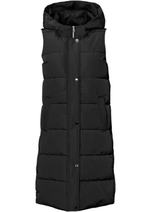 Bodyflirt Quilted Vest with Hood, Black