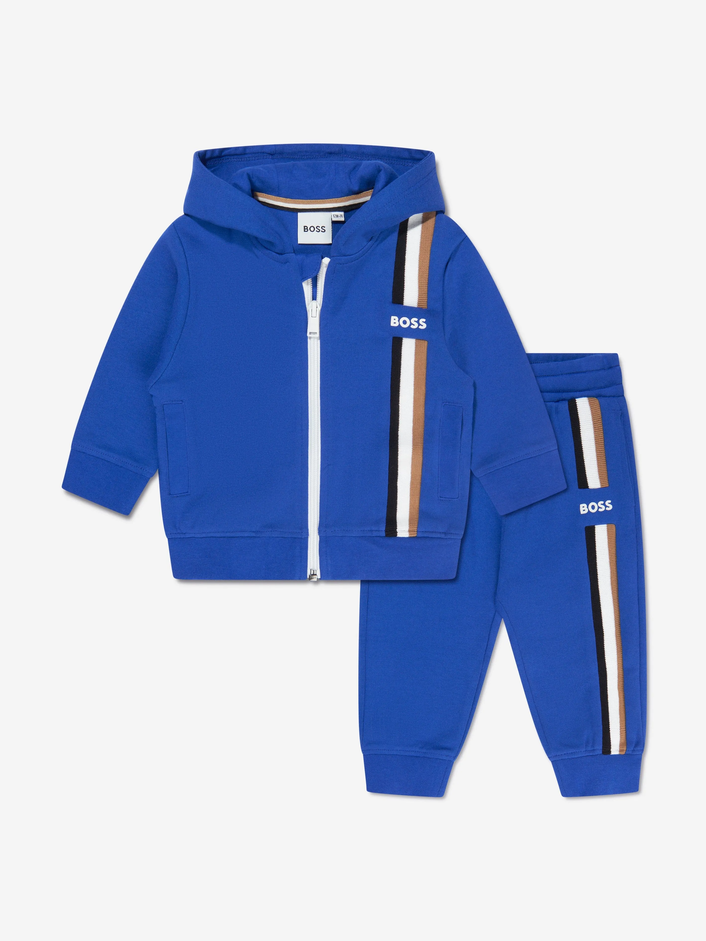 BOSS Baby Boys Logo Stripe Tracksuit In Blue