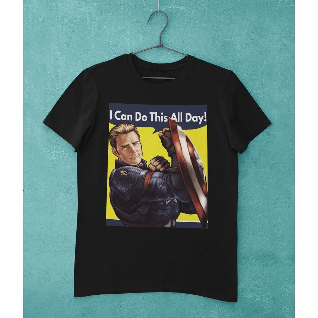 Captain America All Day ready steve T-Shirt