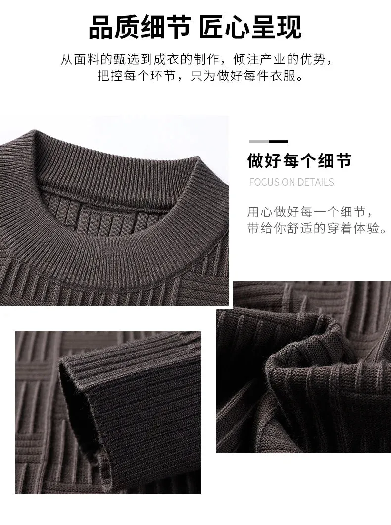 Checkerboard Jacquard Sweater for Men