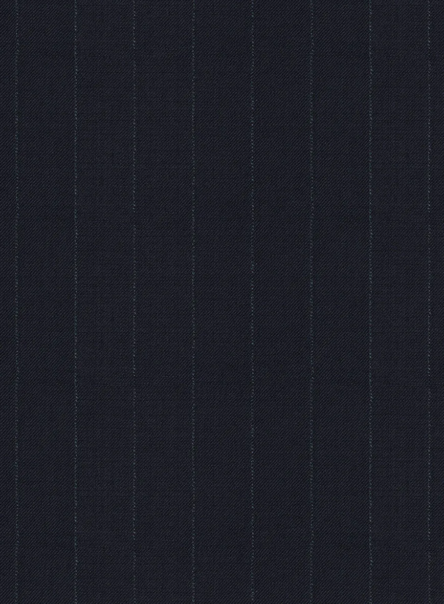 Deep Blue Old World Stripe Wool Suit