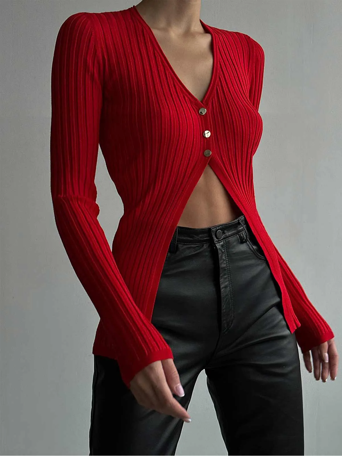 Free Your Mind Trendy Long Sleeve Knit Top