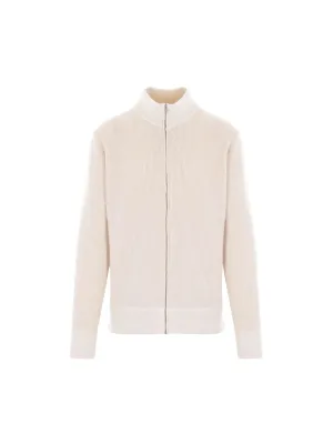 Full-Zip Wool Cashmere Cardigan