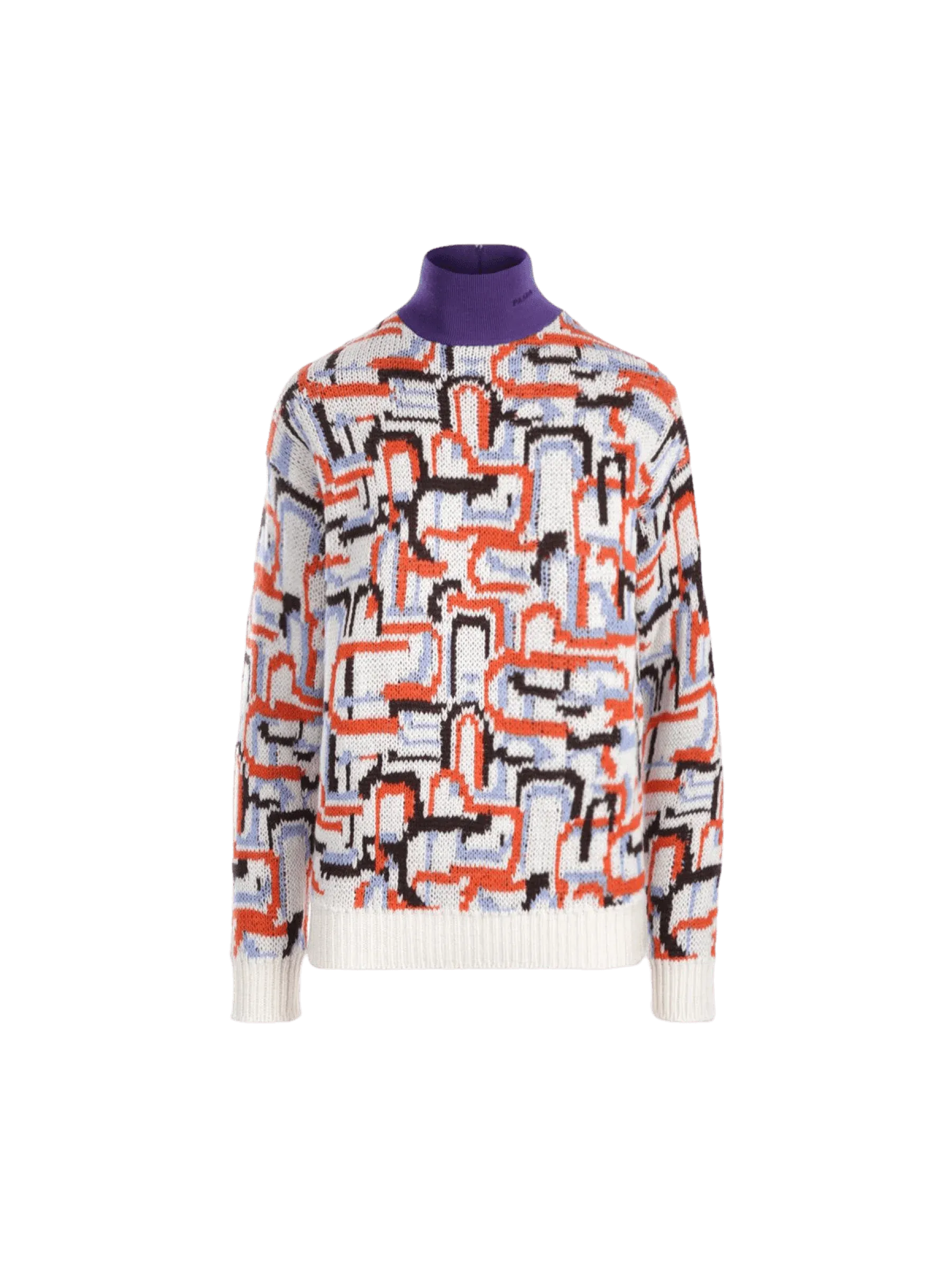 Geometric-Motif Cashmere Sweater