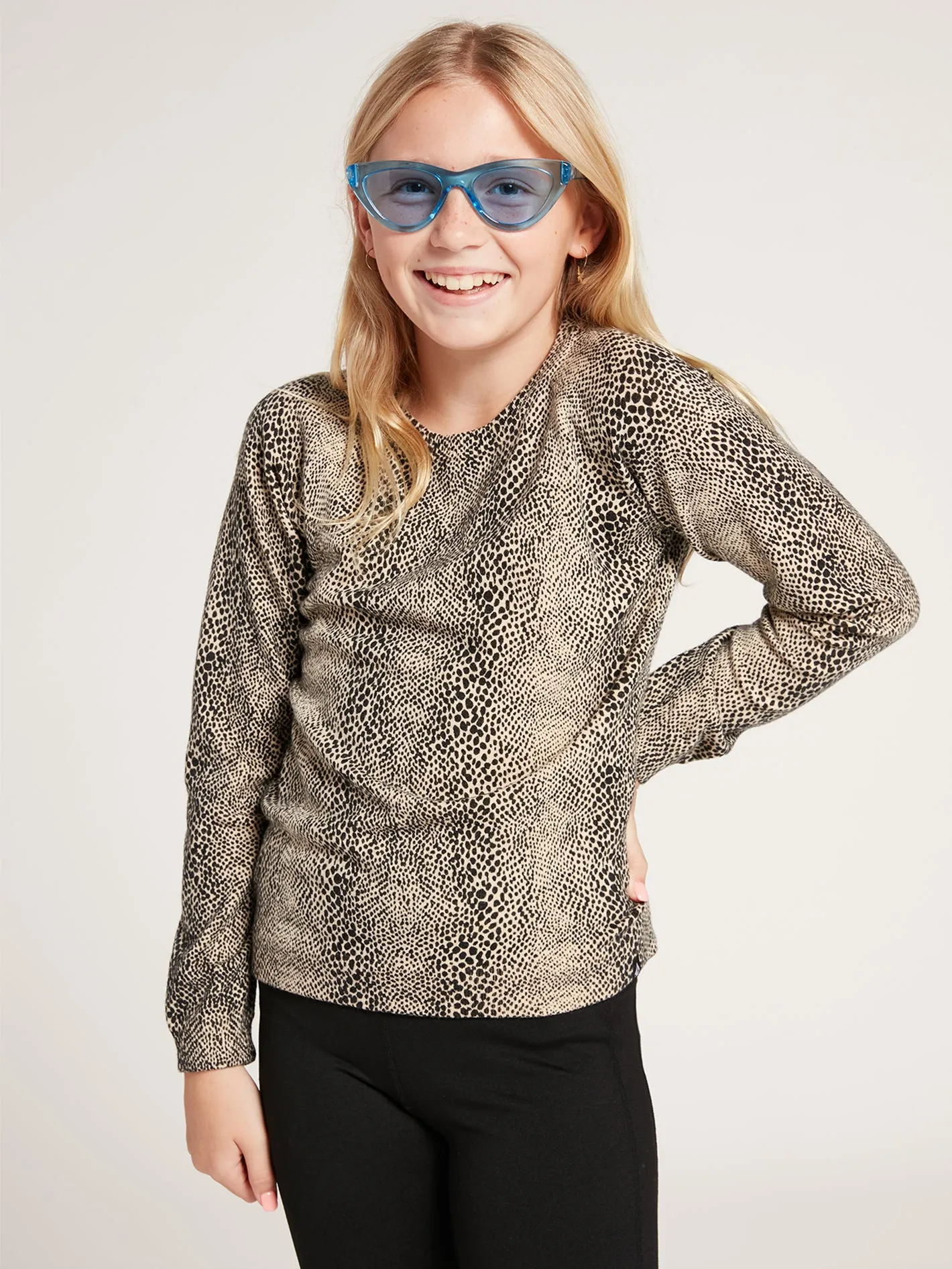 Girls Over N Out Sweater - Animal Print