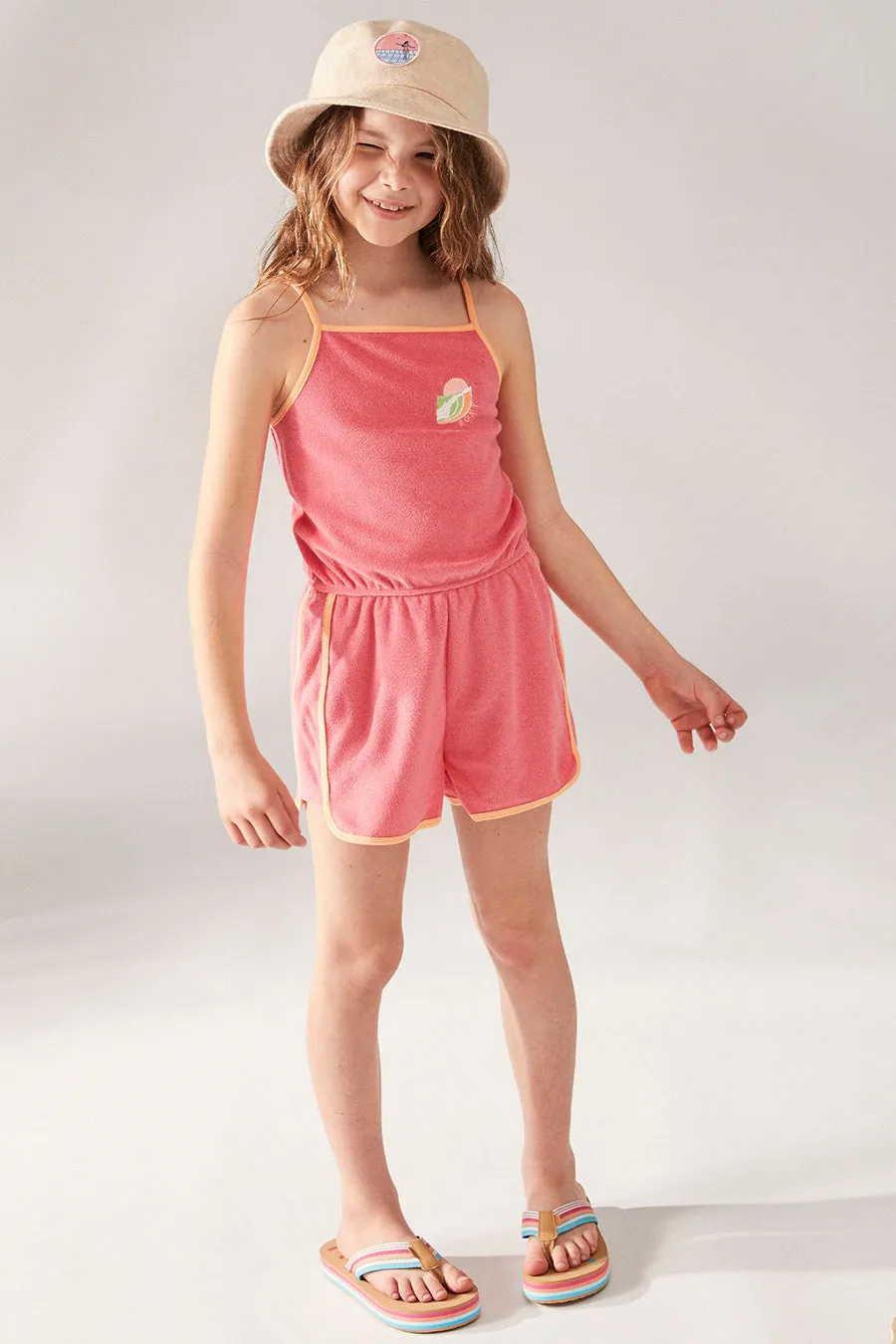 Girls Romper Roxy Glitter In The Air Mock Orange