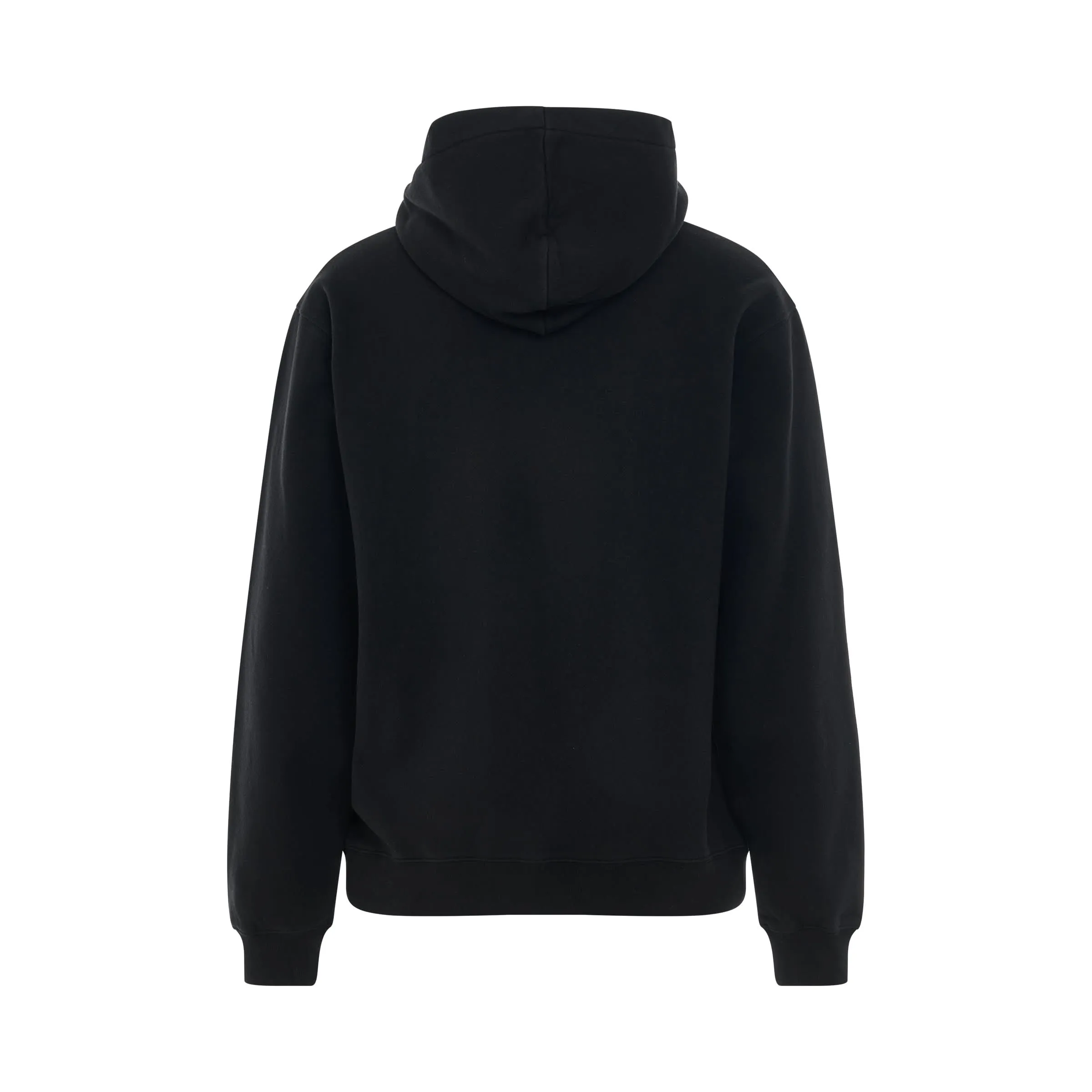 Gros Grain Logo Hoodie in Black