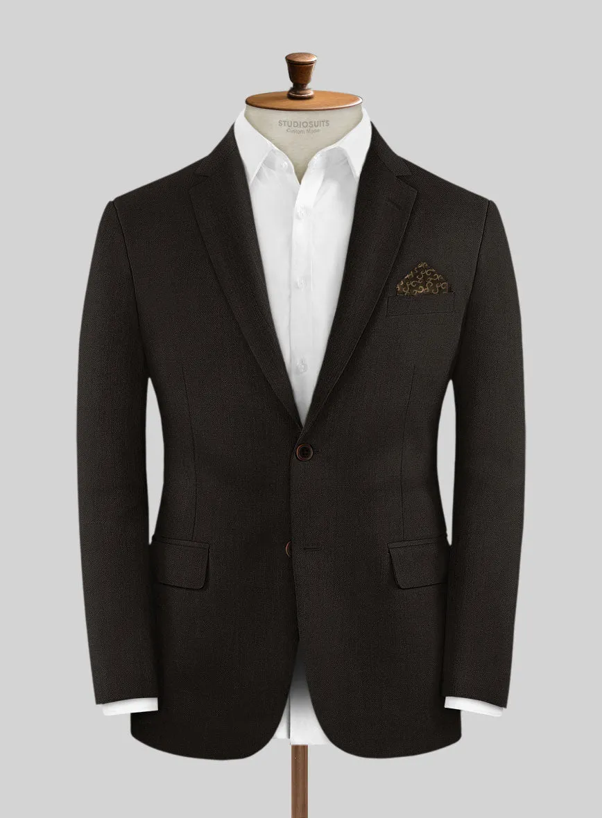 Hardy Minnis Deep Brown Twill Wool Suit