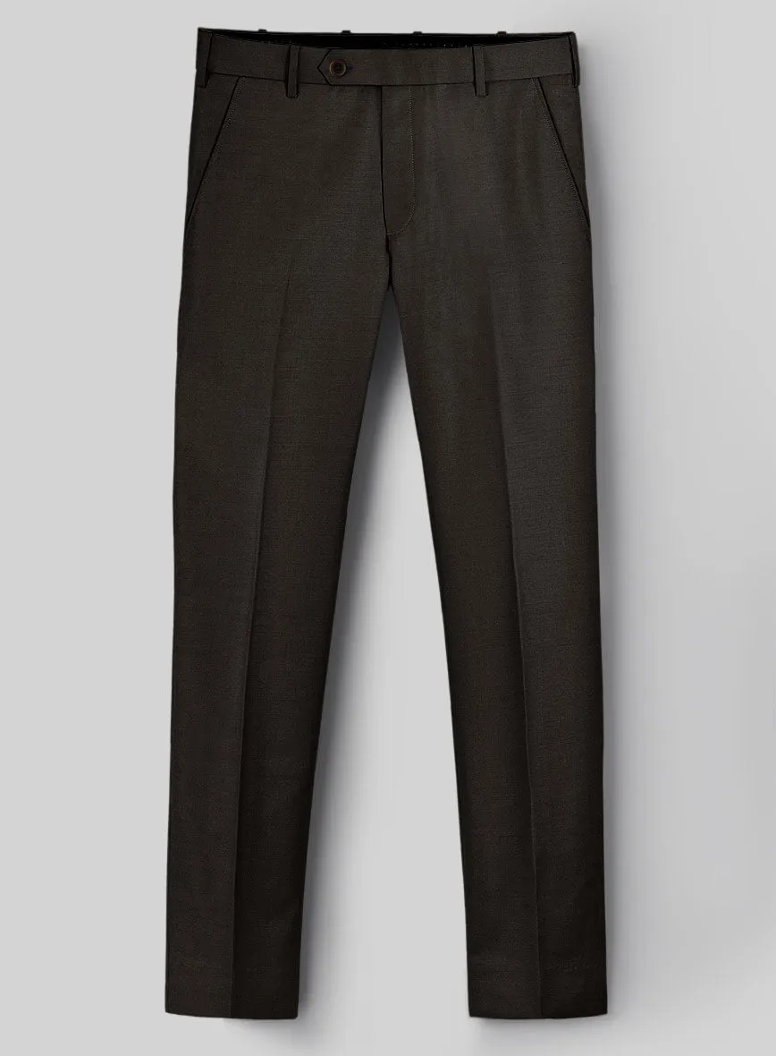 Hardy Minnis Deep Brown Twill Wool Suit