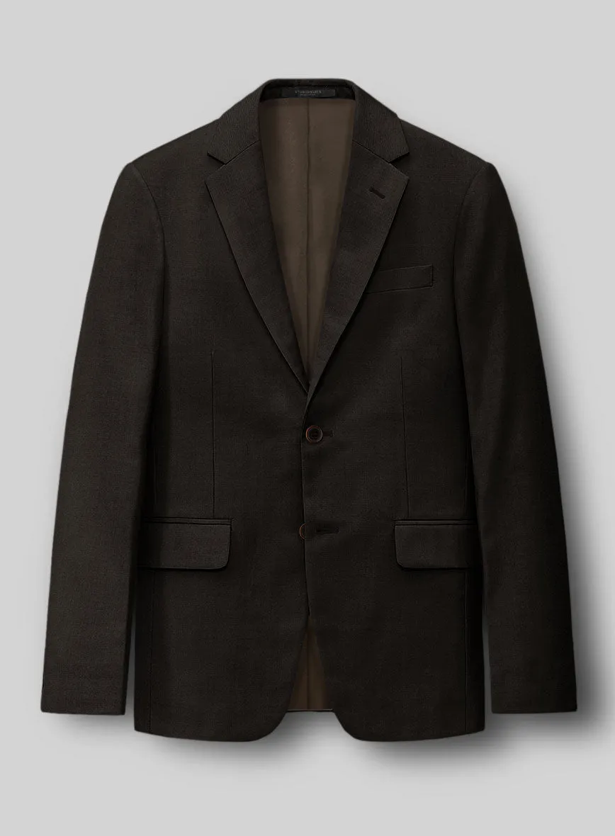 Hardy Minnis Deep Brown Twill Wool Suit