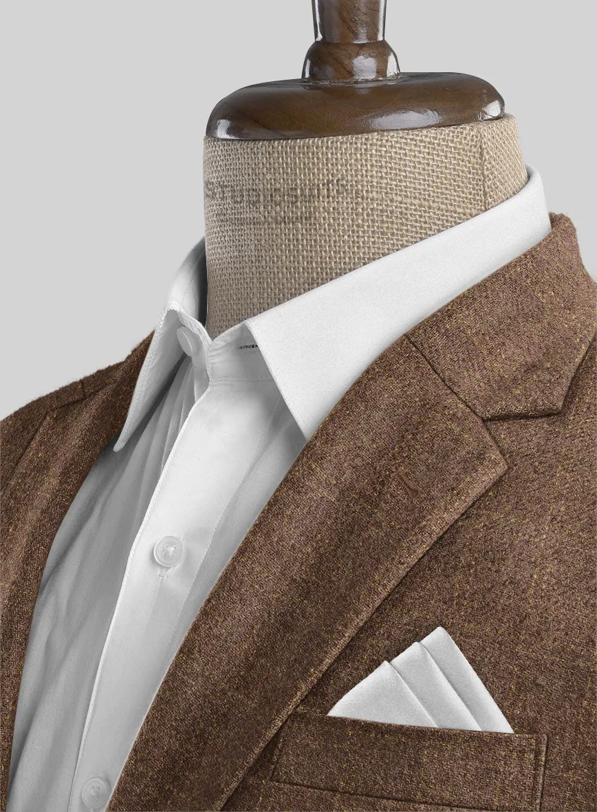 Highlander Dark Beige Windowpane Tweed Suit