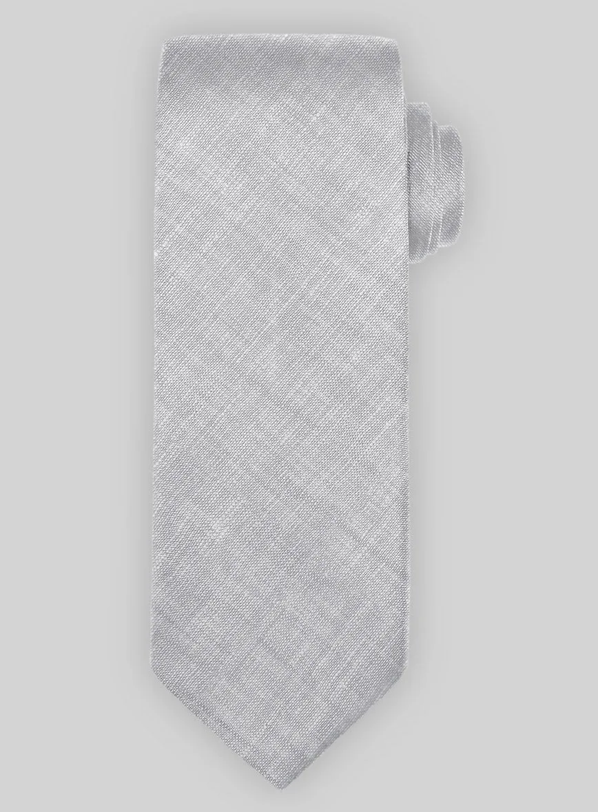 Italian Linen Tie - Zod light Gray