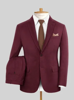 Italian Turna Wine Flannel Suit