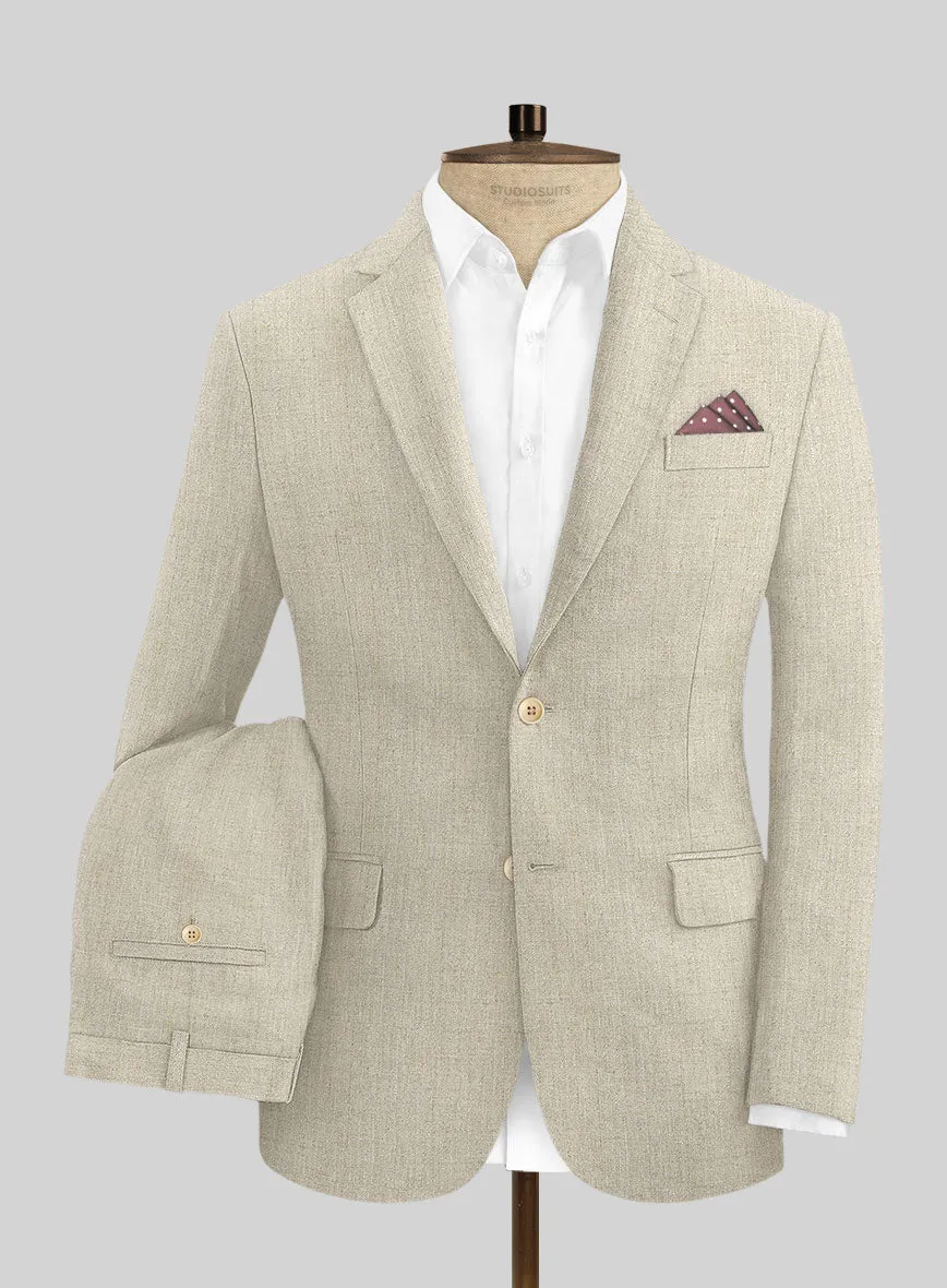 Italian Vintage Beige Linen Suit