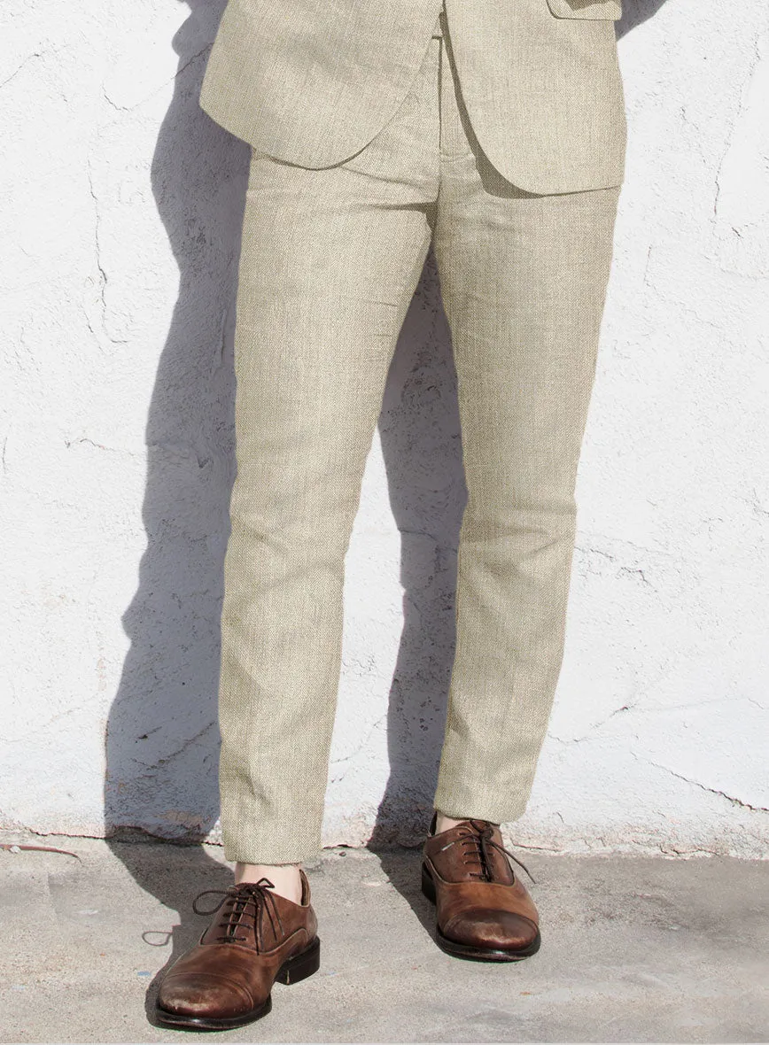 Italian Vintage Beige Linen Suit