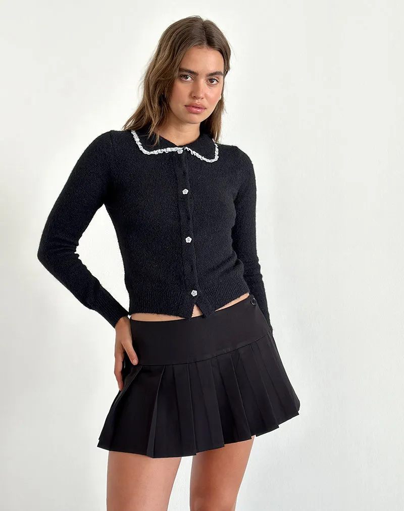 Jaiko Cardigan in Knit Black