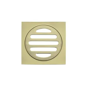 Meir Square Floor Grate Shower Drain 80mm Outlet - Tiger Bronze