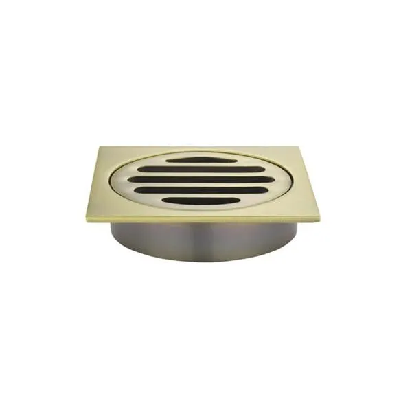 Meir Square Floor Grate Shower Drain 80mm Outlet - Tiger Bronze