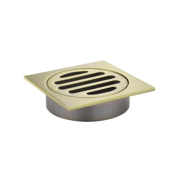 Meir Square Floor Grate Shower Drain 80mm Outlet - Tiger Bronze