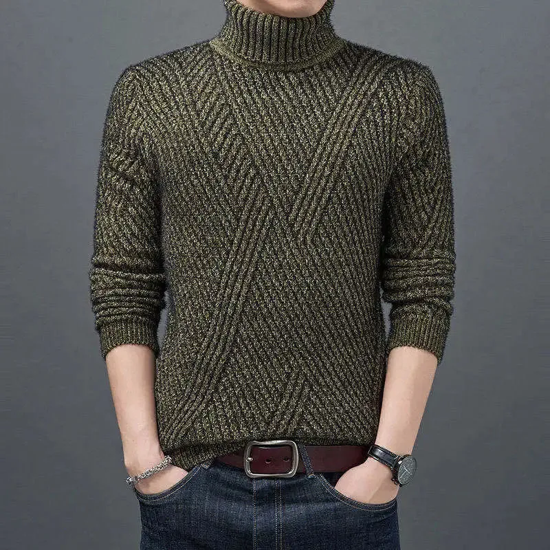 Men's Knitted Turtleneck Sweater