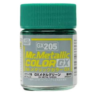 Mr. Hobby GX205 Mr. Metallic Color GX Metal Green Lacquer Paint 18ml