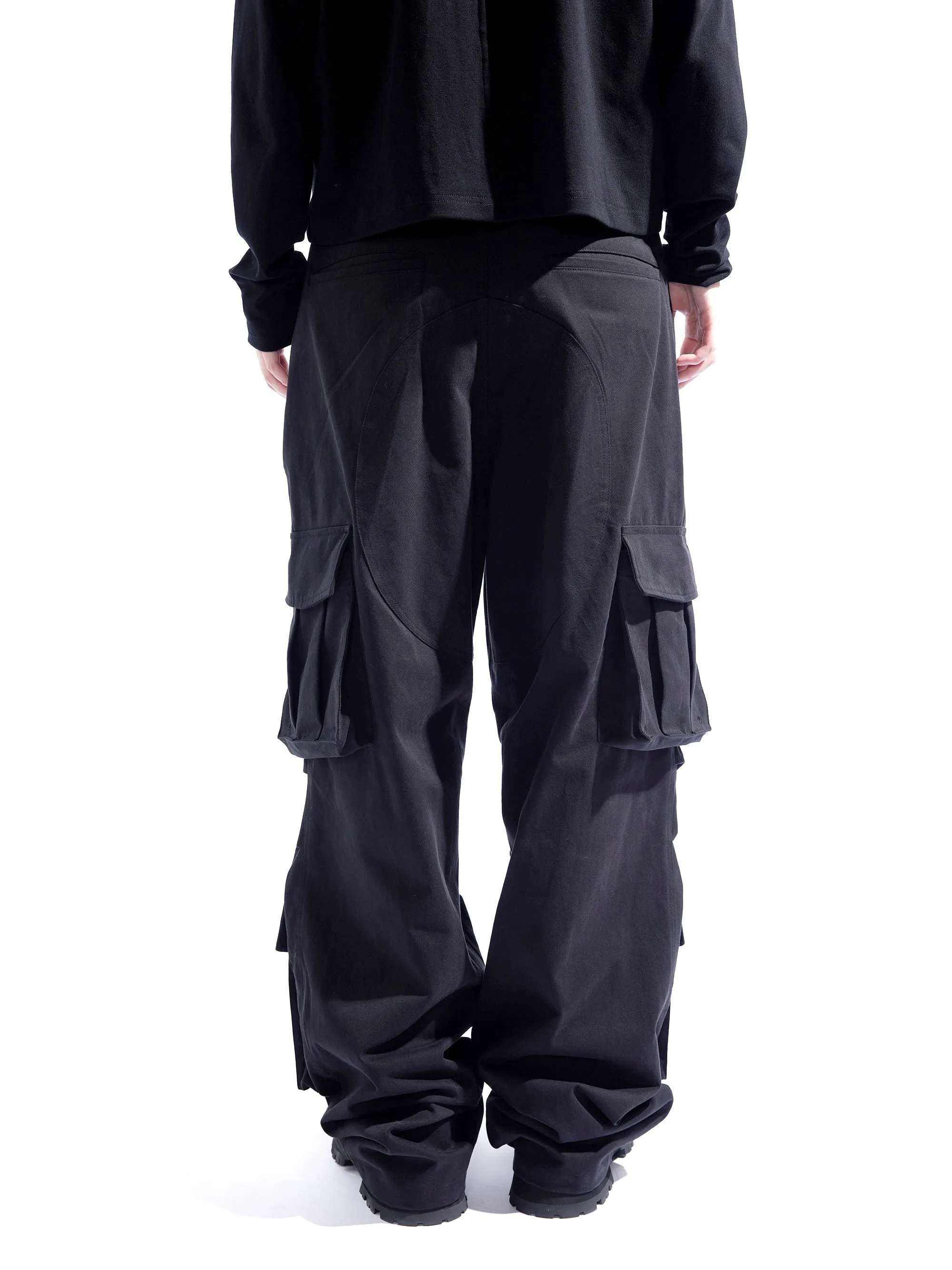 Multi-pocket adjustable waist cargo pants