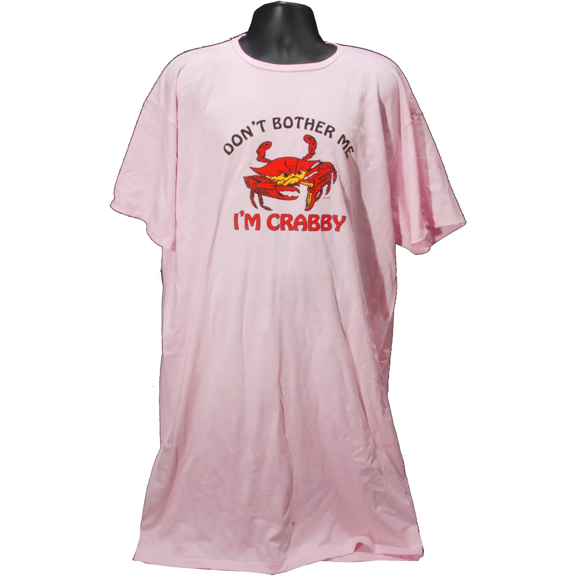 NSCR01P Night Shirt 100% I'm Crabby Pink