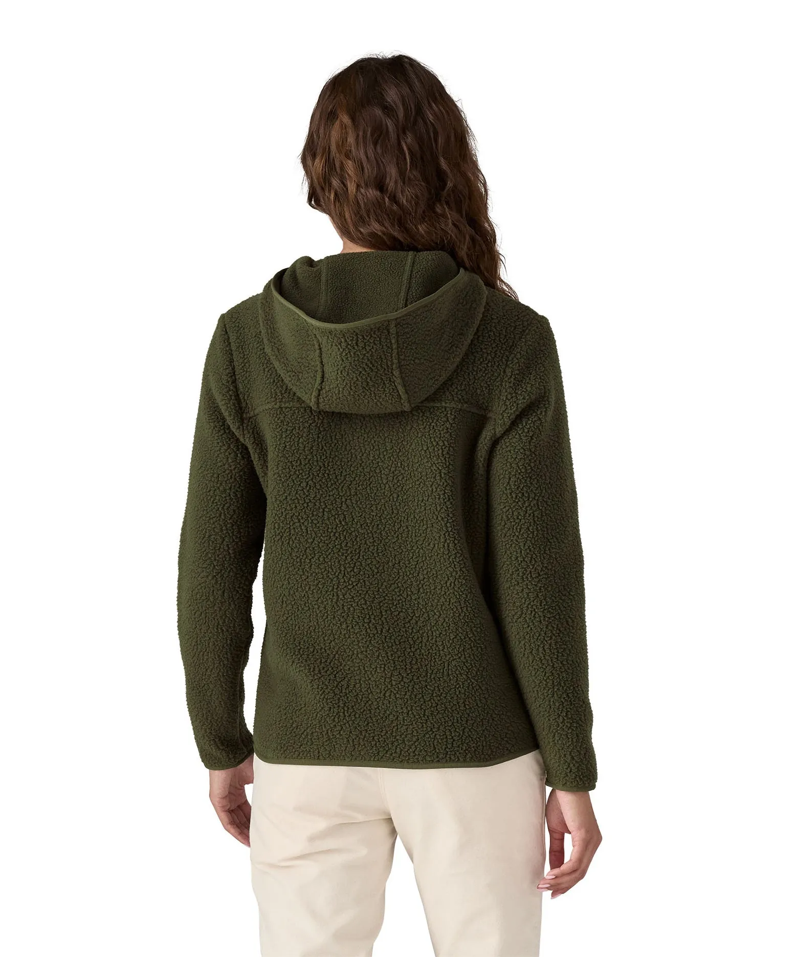 Patagonia Women's Retro Pile Fleece Hoody Jacket - Pine Needle Green