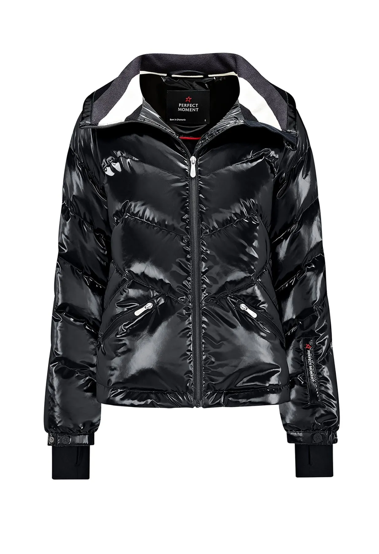 Perfect Moment Apres Duvet Jacket in Black Shine