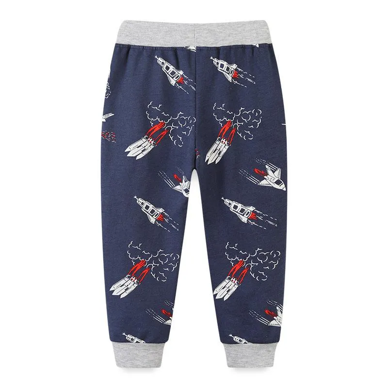 Premium Toddler Boy's Airplane Print Pants