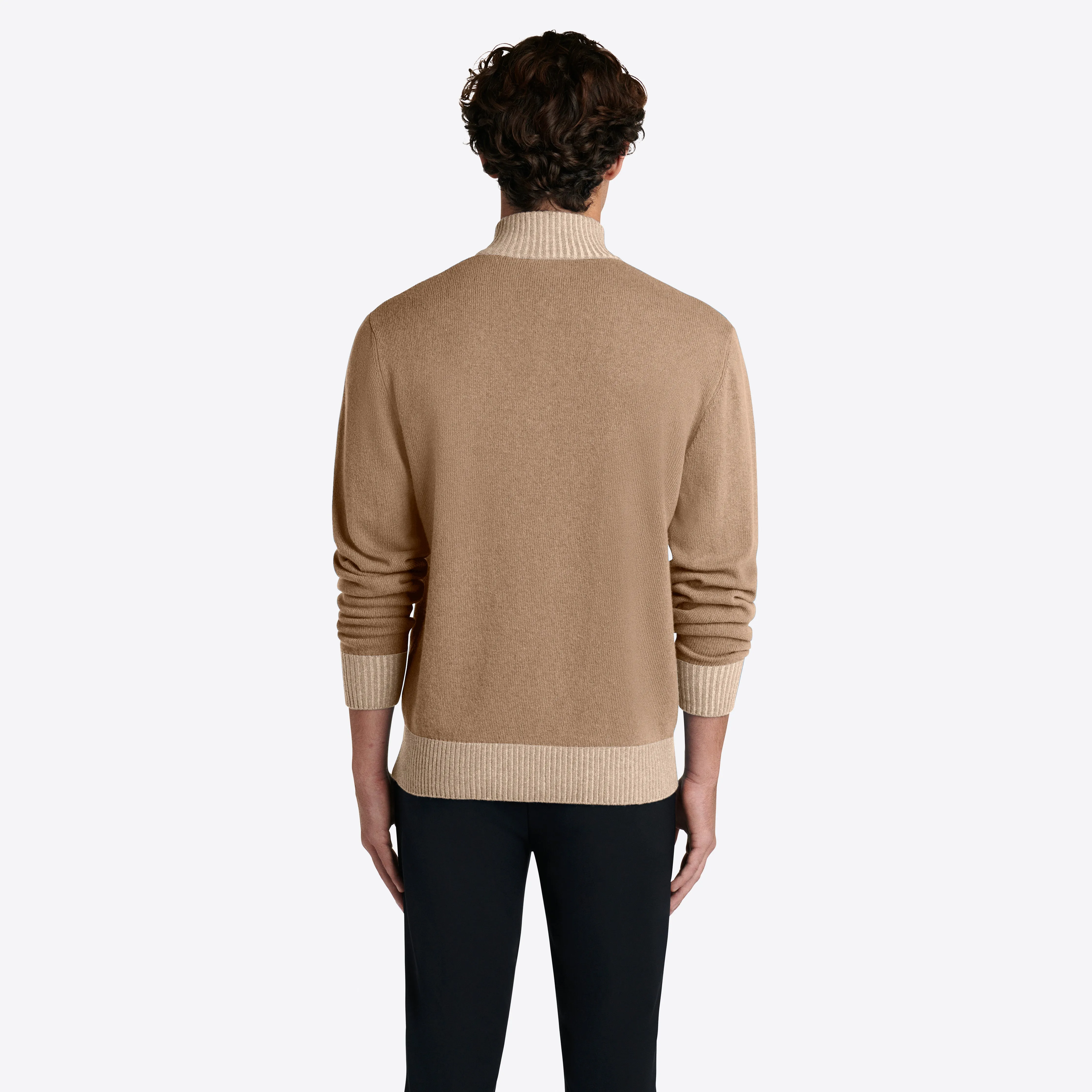 Solid Quarter Zip Mock Neck Sweater