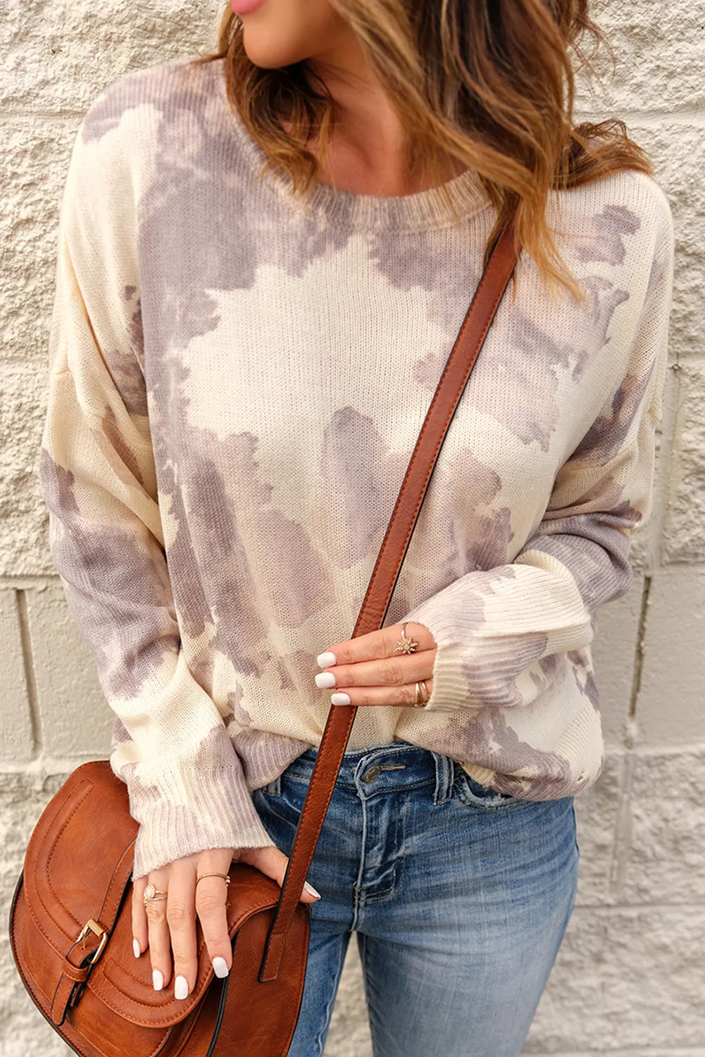 Stain Washed Tie Dye Sweater