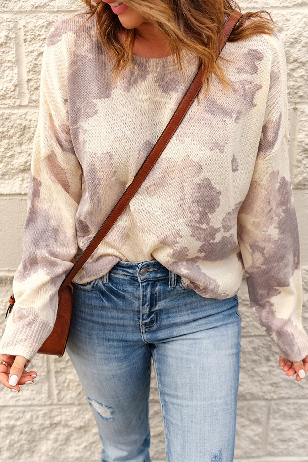 Stain Washed Tie Dye Sweater