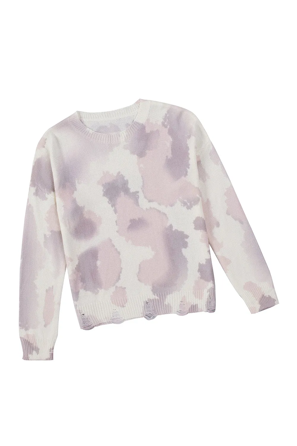 Stain Washed Tie Dye Sweater