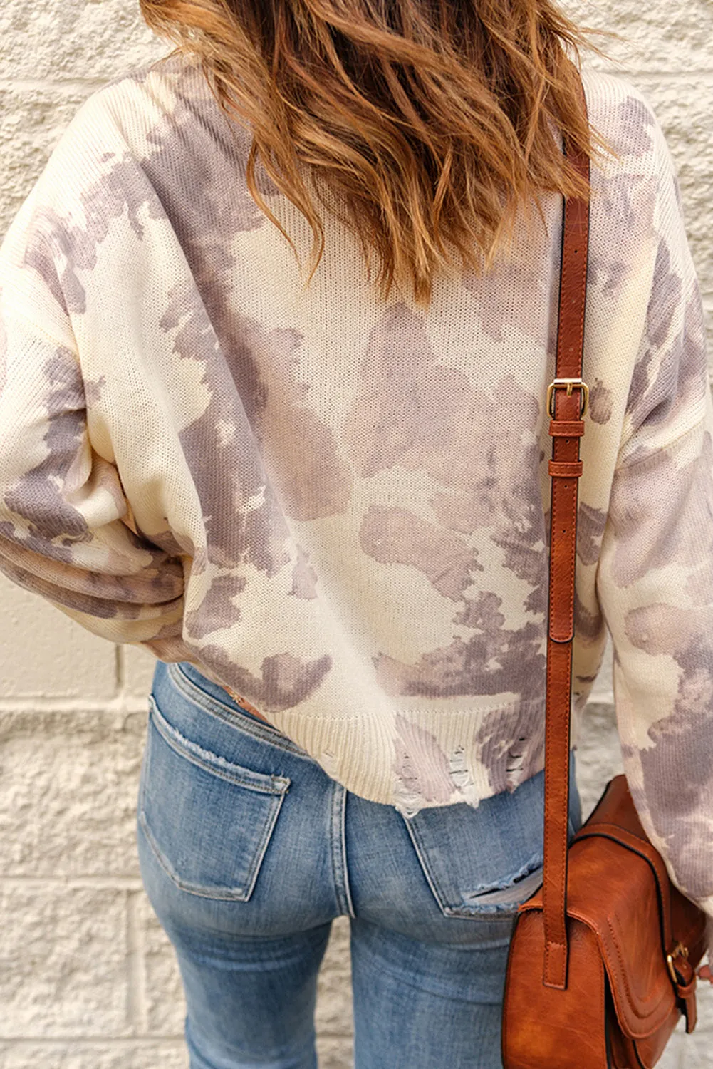 Stain Washed Tie Dye Sweater