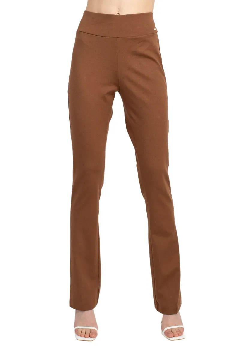 T Tahari Pull On Bootcut Rayon Pant With Welt Pockets