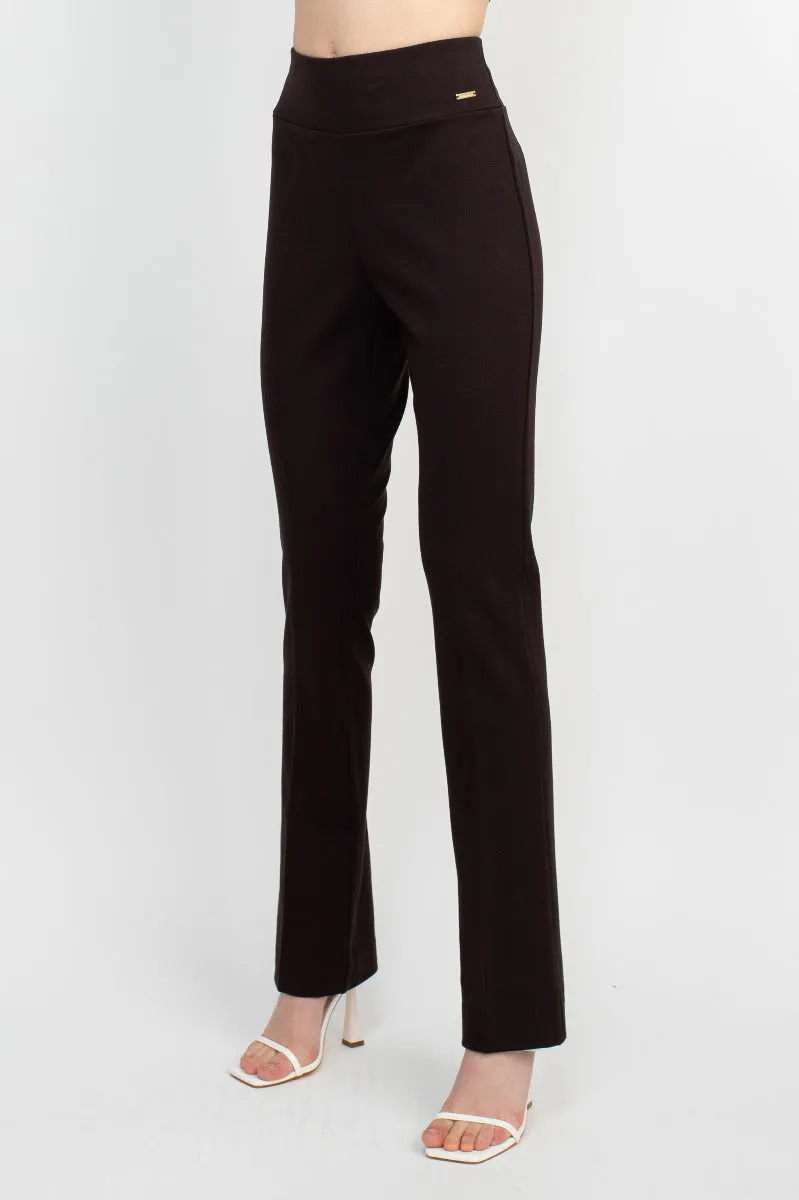 T Tahari Pull On Bootcut Rayon Pant With Welt Pockets