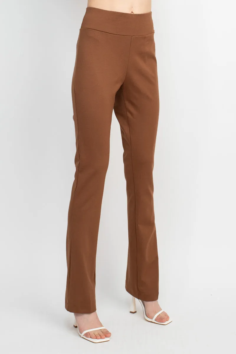 T Tahari Pull On Bootcut Rayon Pant With Welt Pockets