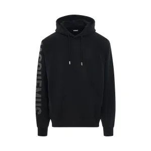 Typo Logo Hoodie in Black