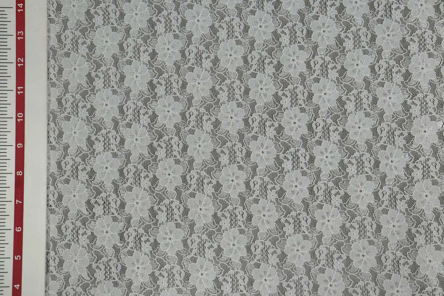 White Floral Lace Polyester Fabric