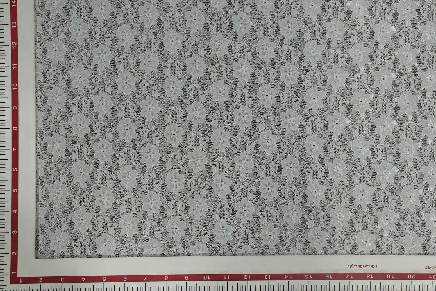 White Floral Lace Polyester Fabric